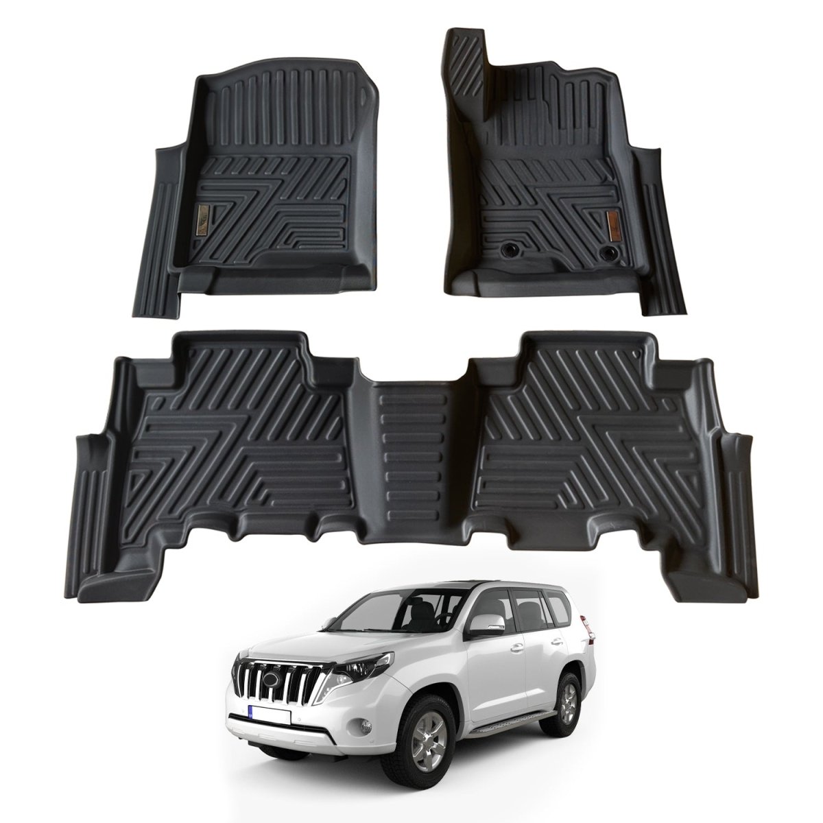 Toyota Land Cruiser Prado 150 Series 7 - Seater 2009 - 2024 Car Floor Mats (Auto Trans) - NZ Offroader