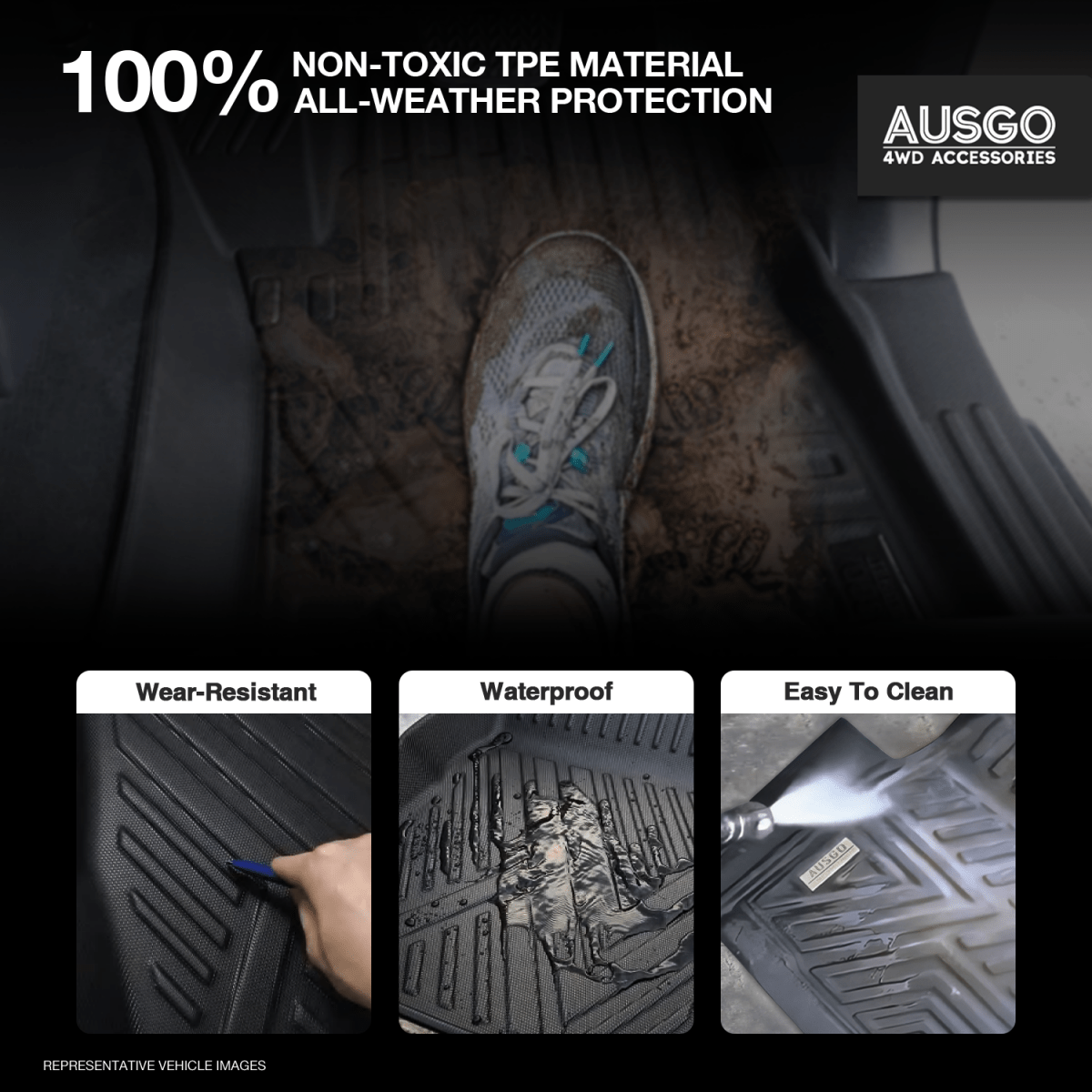 Toyota Land Cruiser Prado 150 Series 7 - Seater 2009 - 2024 Car Floor Mats (Auto Trans) - NZ Offroader