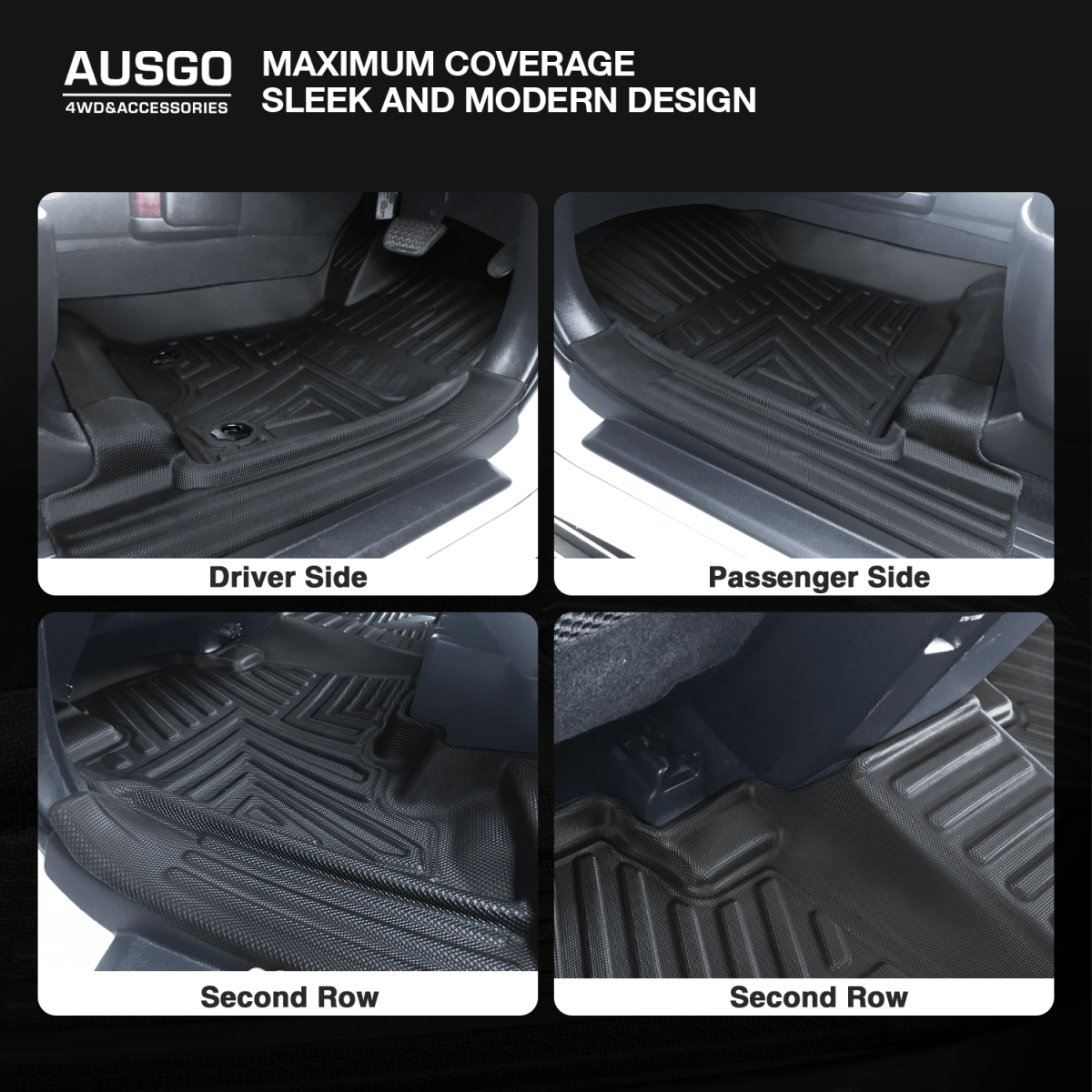 Toyota Land Cruiser Prado 150 Series 7 - Seater 2009 - 2024 Car Floor Mats (Auto Trans) - NZ Offroader