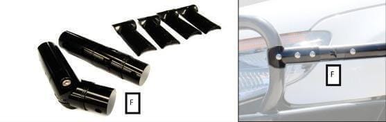 MCC Side Rail Swivel Kit with clamps. (Premium 60.3MM diameter Side Rails with big tube 55MM - 61MM diameter MCC Premium Series Bar - 808/McArmor) - NZ Offroader