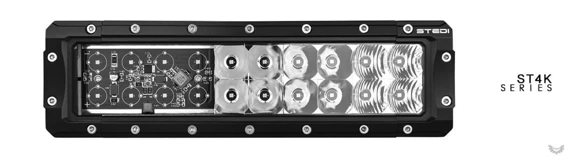 STEDI 8 Inch ST4K 12 LED Double Row Light Bar - NZ Offroader