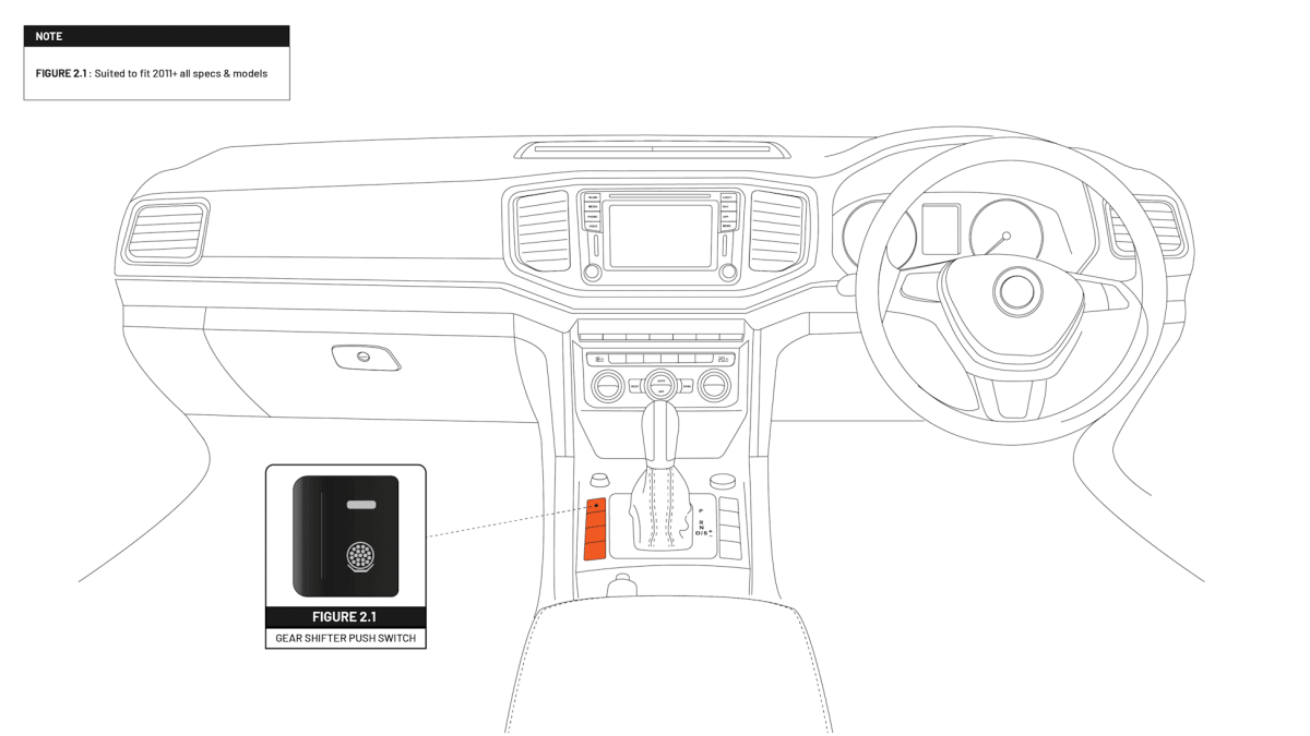 STEDI Gear Shifter Switch To Suit Amarok - NZ Offroader